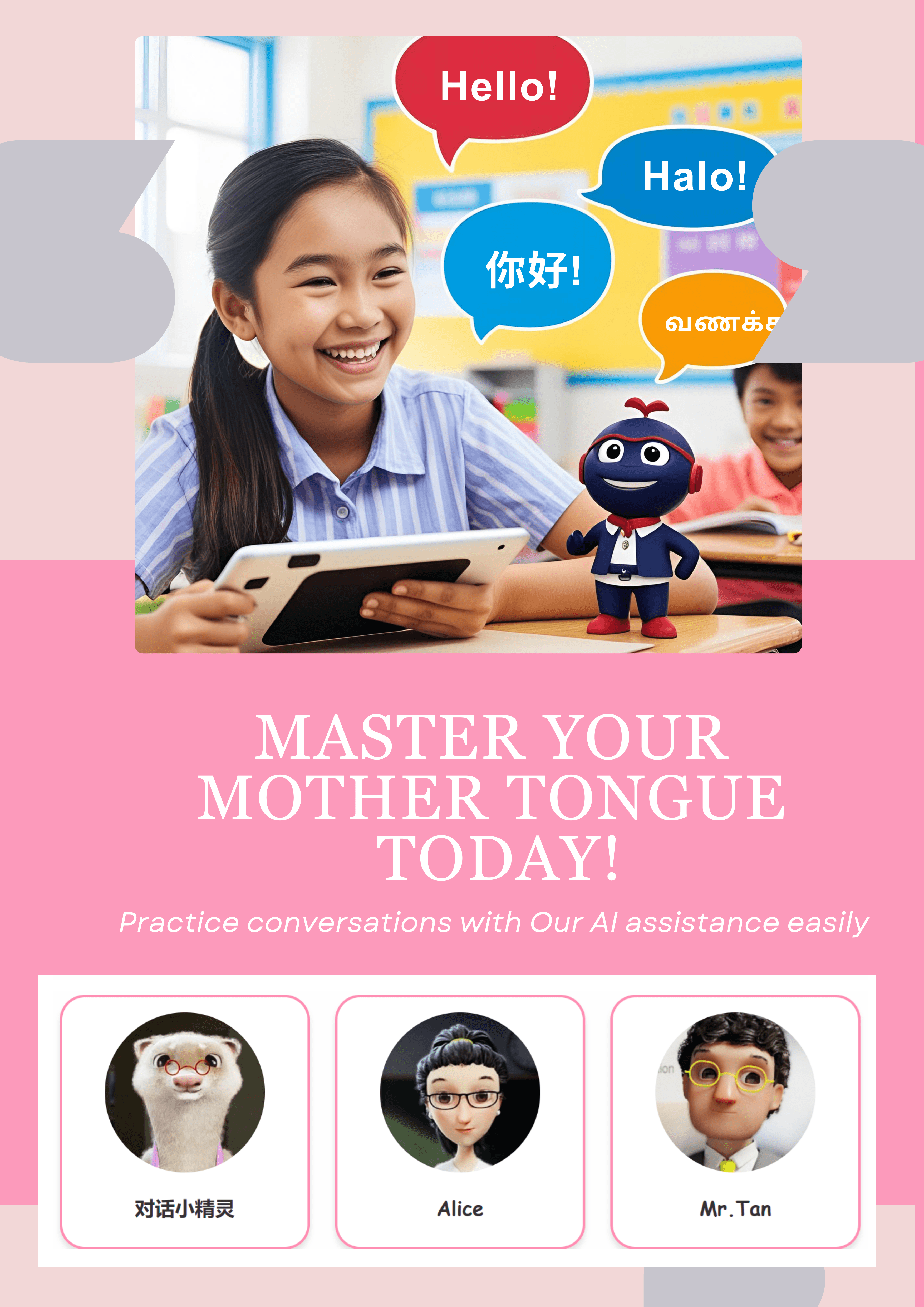 AI-Powered Mother Tongue Conversation Oral Practicing Tool
